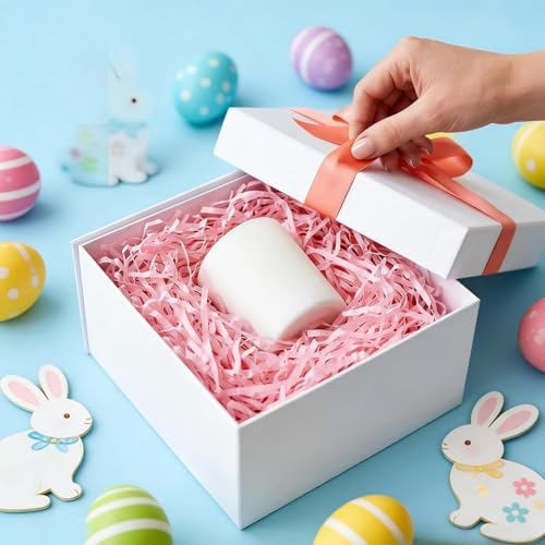 Relleno de Cesta de Pascua Jremreo 4 Colores 240g, Papel Cortado en Tirillas para Decoración de Búsqueda de Huevos y Regalos - imagen 5