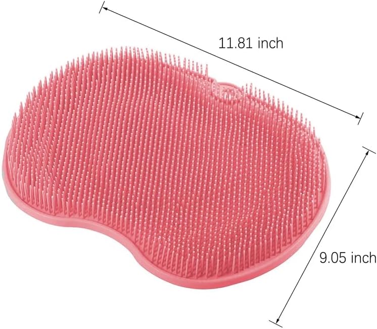Juego de 2 Tapetes Exfoliantes para Pies y Espalda con Masajeador de Pies a Mano, Antideslizantes para Ducha, Limpiador de Pies para Hombres y Mujeres - imagen 2