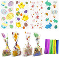 120 Piezas de Bolsas de Celofán para Pascua, 4 Estilos Variados de Bolsas para Dulces con Cintas para Galletas y Caramelos - imagen 1
