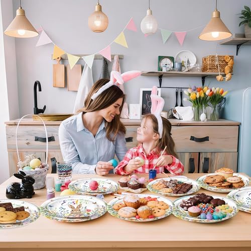 25 Piezas de Platos Ovalados Desechables de Conejo para Pascua - Decoración de Mesa de Primavera para Cumpleaños y Fiestas de Conejito - imagen 6