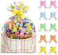 Bolsas de Celofán ASOEMERZ para Cestas de Pascua, 10 Pzs de 18x24 con 10 Lazos, Perfectas para Regalos, Sorpresas y Fiestas de Pascua - imagen 1