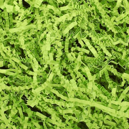 Relleno de Papel Cortado Verde de 0.5LB Outus para Cestas de Regalo, Césped de Pascua, Material de Embalaje para Fiestas y Regalos de Navidad - imagen 1