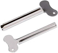 Juego de 2 exprimidores de pasta de dientes, exprimidor de tubo de acero inoxidable, herramienta ahorradora para baño (Plata) - imagen 1