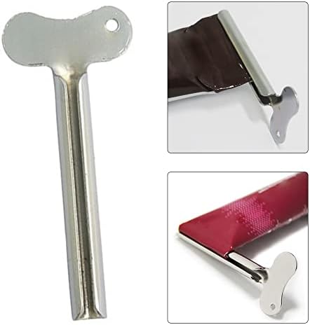 Juego de 2 exprimidores de pasta de dientes, exprimidor de tubo de acero inoxidable, herramienta ahorradora para baño (Plata) - imagen 3