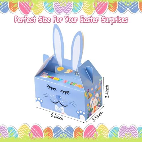 Kiddelo Paquete de 12 Cestas de Pascua, Bolsas de Regalo con Conejito, Cajas de Dulces para Fiestas Infantiles y Premios Escolares - imagen 2