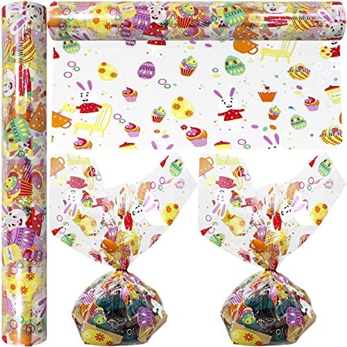 Rollo de Celofán AnapoliZ para Huevos de Pascua | 100 pies de largo x 16 pulgadas de ancho | 2.3 Mil de grosor, diseño cristal claro | Papel de - imagen 1