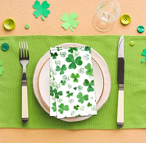 Servilletas Desechables de Papel para Fiesta de San Patricio - Paquete de 100 con Tréboles Verdes - Decorativas para Baño y Eventos - imagen 5