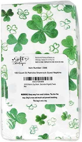 Servilletas Desechables de Papel para Fiesta de San Patricio - Paquete de 100 con Tréboles Verdes - Decorativas para Baño y Eventos - imagen 7