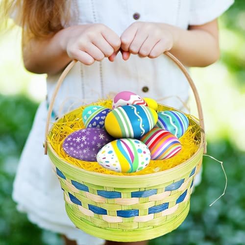 Papel reciclable para césped de Pascua (Rosa, Amarillo, Verde) para llenar canastas y decorar fiestas de Pascua 240g (8.5 oz) - imagen 5
