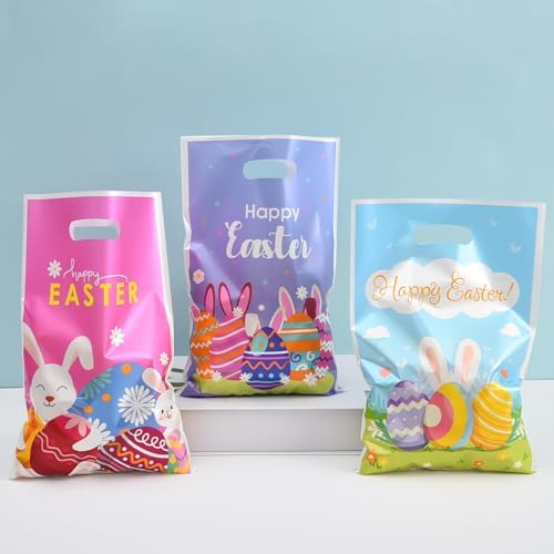 Bolsas de Regalo de Pascua PintreeLand 40 Piezas, Bolsas de Plástico con Diseño de Conejo y Huevo, Bolsas de Sorpresas para Niños y Niñas - imagen 4
