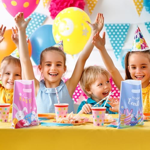 Bolsas de Regalo de Pascua PintreeLand 40 Piezas, Bolsas de Plástico con Diseño de Conejo y Huevo, Bolsas de Sorpresas para Niños y Niñas - imagen 6
