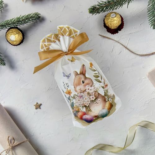 Bolsas de Regalo de Pascua VIFOME 24 Piezas, Bolsas de Dulces con Dibujo de Conejo, Paquete de Suministros para Fiesta - imagen 2