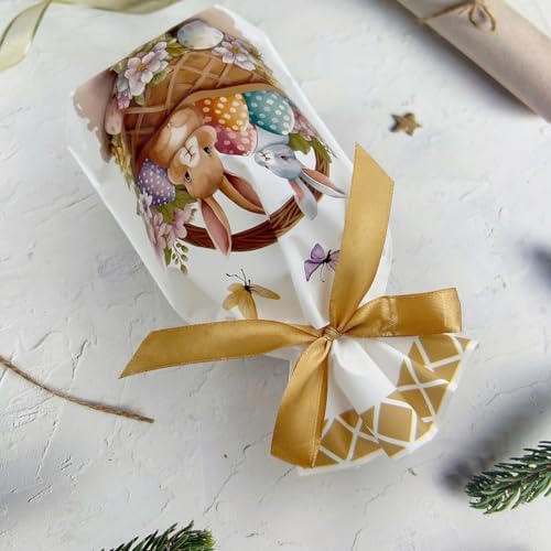 Bolsas de Regalo de Pascua VIFOME 24 Piezas, Bolsas de Dulces con Dibujo de Conejo, Paquete de Suministros para Fiesta - imagen 3