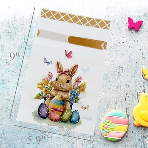 Bolsas de Regalo de Pascua VIFOME 24 Piezas, Bolsas de Dulces con Dibujo de Conejo, Paquete de Suministros para Fiesta - imagen 5