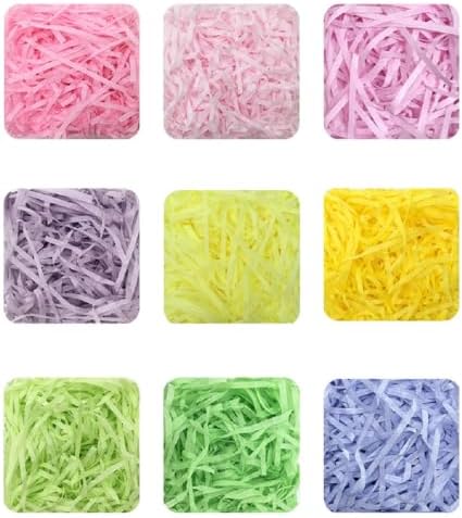Paja de papel raffia verde LKQBBSZ para decoración de canastas de Pascua, relleno para regalos y fiestas - imagen 4