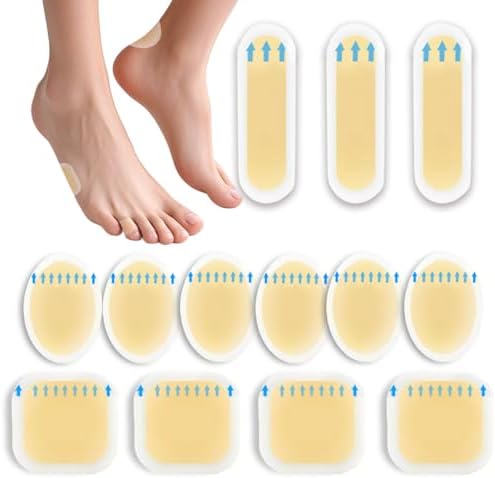 Vendaje para Ampollas en Pies - 14 Piezas de Vendajes Hidrocoloides para Talones y Dedos - Prevención y Recuperación de Ampollas - imagen 1