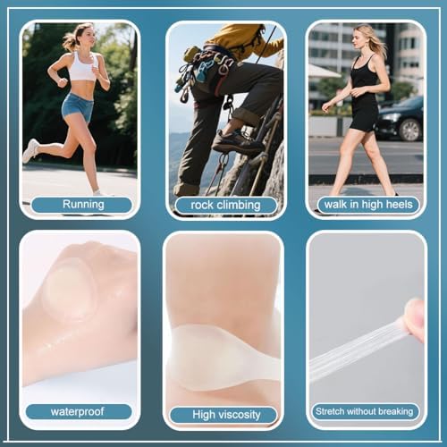 Vendaje para Ampollas en Pies - 14 Piezas de Vendajes Hidrocoloides para Talones y Dedos - Prevención y Recuperación de Ampollas - imagen 7