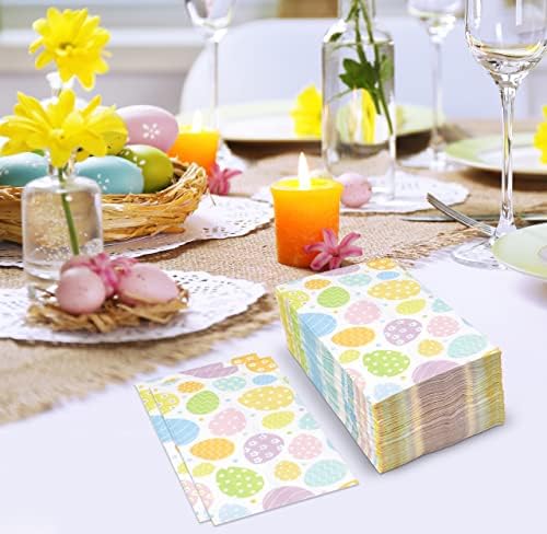 Servilletas Desechables de Pascua Primavera con Diseño Colorido en Pastel para Decoración de Mesa en Fiestas y Celebraciones Estacionales - imagen 3