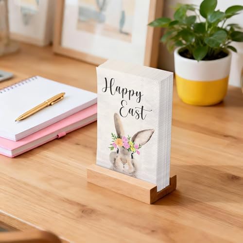Servilletas de Papel WRAPAHOLIC 50 Pcs para Pascua - 3 Capas con Diseño de Conejito y Flores, Desechables para Baño, Cumpleaños y Baby Shower - 4.3 x - imagen 6