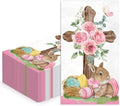 Servilletas de Papel Religiosas WRAPAHOLIC 50 Piezas - 3 Capas con Cruz y Conejo, Desechables para Baño, Primavera, Bautizo y Baby Shower - 4.3 x 7.9 - imagen 1
