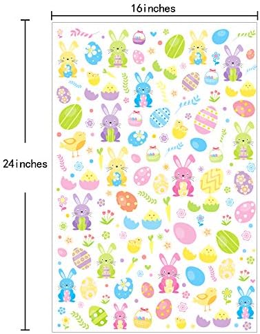 Kolewo4ever Set de 40 Bolsas de Celofán para Pascua con 20 Lazos, Perfectas para Regalos y Cestas de Pascua (16x24 pulgadas) - imagen 3