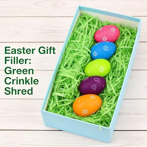Wittocs 1/2 LB de Pasto de Pascua de Papel Reciclable - Paquete Grande para Relleno de Cestas de Regalo y Decoración de Fiesta de Pascua 7oz - imagen 6