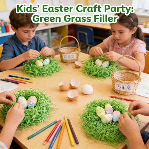 Wittocs 1/2 LB de Pasto de Pascua de Papel Reciclable - Paquete Grande para Relleno de Cestas de Regalo y Decoración de Fiesta de Pascua 7oz - imagen 8