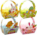 12 Cestas de Papel para Pascua - 12 Piezas, Cajas de Sorpresas con Asa para Huevos, Ideal para Búsqueda de Huevos y Fiestas Infantiles - imagen 1