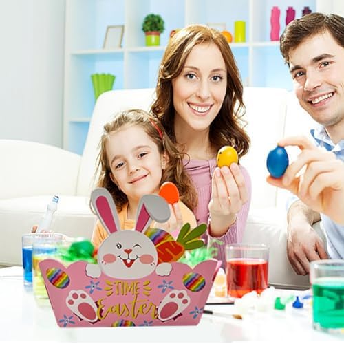 12 Cestas de Papel para Pascua - 12 Piezas, Cajas de Sorpresas con Asa para Huevos, Ideal para Búsqueda de Huevos y Fiestas Infantiles - imagen 4