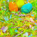Relleno de Papel Arrugado Iridiscente BleSky de 1/2 LB para Cestas de Pascua, Decoración Creativa de Huevos y Envoltura de Regalos - imagen 1