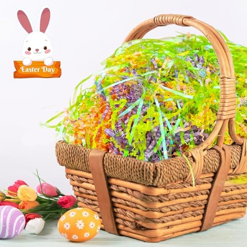 Relleno de Papel Arrugado Iridiscente BleSky de 1/2 LB para Cestas de Pascua, Decoración Creativa de Huevos y Envoltura de Regalos - imagen 7