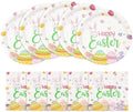 Set de Platos y Servilletas de Papel Cangmyxis para Pascua | Platos Desechables de 9 Pulgadas y Servilletas | Utensilios Lindos para Brunch y - imagen 1