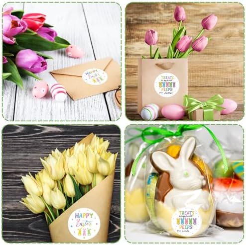 Etiquetas Adhesivas de Regalo de Pascua LIJUGITF, 72 Piezas, Redondas de 2, Decoraciones Escritas para Cajas, Sobres y Fiestas - imagen 4