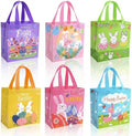 Bolsas de Regalo de Pascua Huachuang con Asas: Bolsas Reutilizables para Niños, Lindas Bolsitas para Dulces, Caza de Huevos y Sorprenditas, Paquete - imagen 1