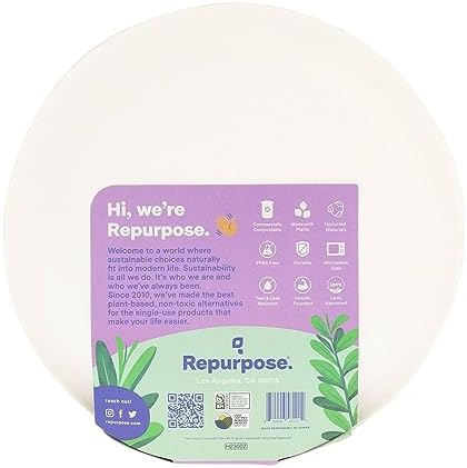 Platos Compostables Repurpose de 9 Pulgadas, Paquete de 44 Unidades - imagen 2