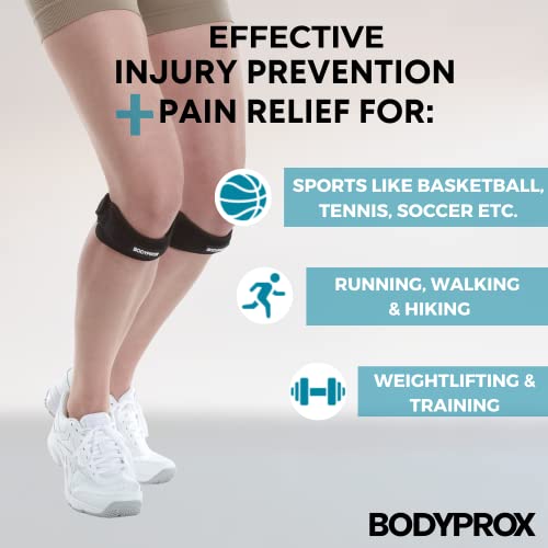 Faja de Rodilla Bodyprox para Tendón Patelar, 2 Piezas, Alivio de Dolor, Soporte para Correr, Fútbol, Baloncesto, Tenis y Más - imagen 4