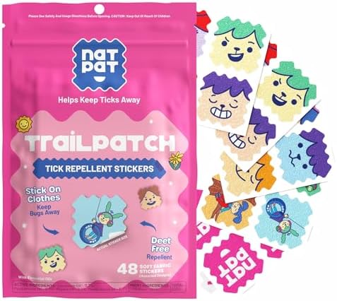 NATPAT TrailPatch - Calcomanías Repelentes de Garrapatas para Niños - Parche Natural y Libre de Químicos (48 Piezas) - imagen 1