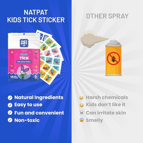 NATPAT TrailPatch - Calcomanías Repelentes de Garrapatas para Niños - Parche Natural y Libre de Químicos (48 Piezas) - imagen 7