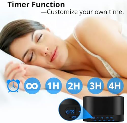 Máquina de Sonido de Ruido Blanco Magicteam con 20 Sonidos Naturales, Función de Memoria y Temporizador para Dormir, 32 Niveles de Volumen, - imagen 3