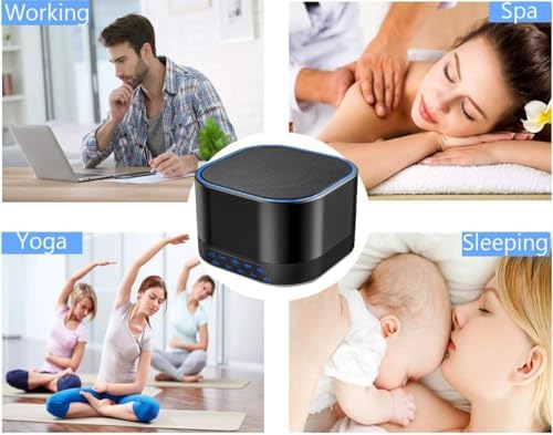 Máquina de Sonido de Ruido Blanco Magicteam con 20 Sonidos Naturales, Función de Memoria y Temporizador para Dormir, 32 Niveles de Volumen, - imagen 6