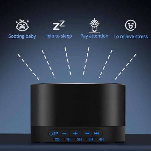 Máquina de Sonido de Ruido Blanco Magicteam con 20 Sonidos Naturales, Función de Memoria y Temporizador para Dormir, 32 Niveles de Volumen, - imagen 7