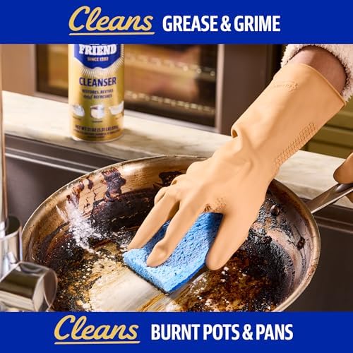 Limpiador en Polvo Bar Keepers Friend, 12 oz x 2, Limpiador Multifuncional, Desengrasante y Removedor para Ollas y Sartenes de Acero Inoxidable, - imagen 6