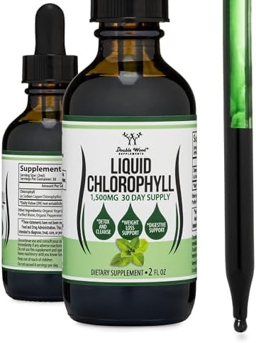 Gotas Líquidas de Clorofila - Para Digestión, Salud Intestinal, Energía y Desintoxicación - Veganas (Textura y Sabor Rico, No Diluidas), 2oz Sabor - imagen 1