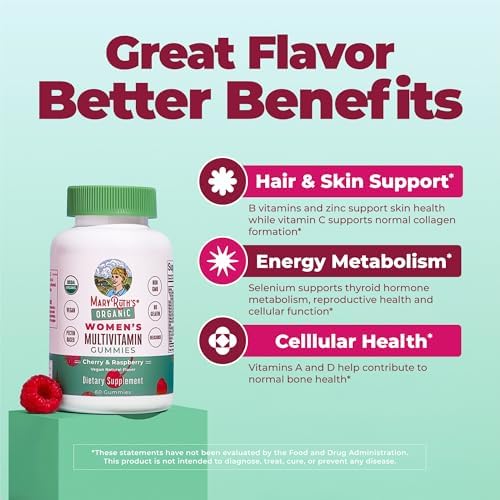 Gomitas Multivitamínicas MARYRUTH'S para Mujeres de 14 Años en Adelante | Soporte Inmunológico | Salud del Cabello y Piel | Salud Reproductiva | 60 - imagen 5