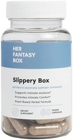 Her Fantasy Box | Caja Resbaladiza | Cápsulas de Olmo Resbaladizo de Acción Rápida para Bienestar Femenino y Soporte de Humedad Intima – 60 Cápsulas - imagen 1