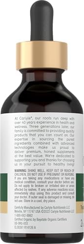 Carlyle Aceite de Orégano Orgánico en Gotas Líquidas - 2 fl oz - Suministro para 1 Año | Suplemento Herbal Vegano | Sin OGM, Sin Gluten - imagen 3