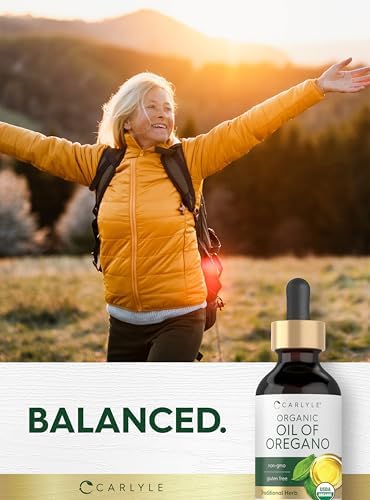 Carlyle Aceite de Orégano Orgánico en Gotas Líquidas - 2 fl oz - Suministro para 1 Año | Suplemento Herbal Vegano | Sin OGM, Sin Gluten - imagen 6