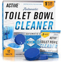 Tabletas Limpiadoras Automáticas para Inodoro ACTIVE, Gel Azul, Eliminador de Manchas de Agua Dura, Seguro para Sépticos, 12 Tabs, Aroma Fresco - imagen 1
