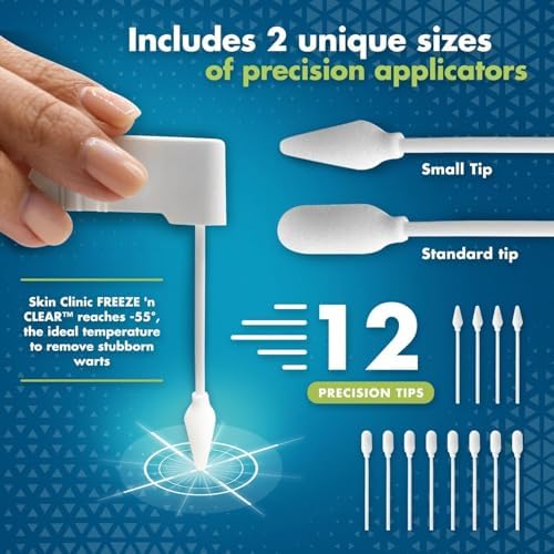 Skin Clinic Freeze 'n Clear Removedor Avanzado de Verrugas - Kit de Crioterapia Hecho en EE.UU. con 12 Aplicadores de Precisión - Tratamiento - imagen 3