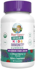 Gomitas de Soporte Inmunológico para Niños MaryRuth Organics | Orgánico USDA | Vitamina C, Zinc y Saúco | Veganas, Sin OGM, Sin Gluten | 60 Unidades - imagen 1